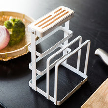 Charger l'image dans la galerie, support egouttoir à couteaux blanc