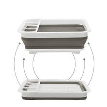 Charger l'image dans la galerie, égouttoir pliable gris et blanc