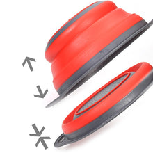 Charger l&#39;image dans la galerie, passoire pliable rouge et grise en silicone
